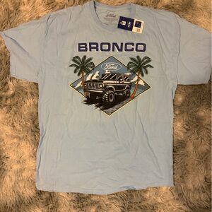 Ford Bronco Palm Tree Light Blue T-Shirt